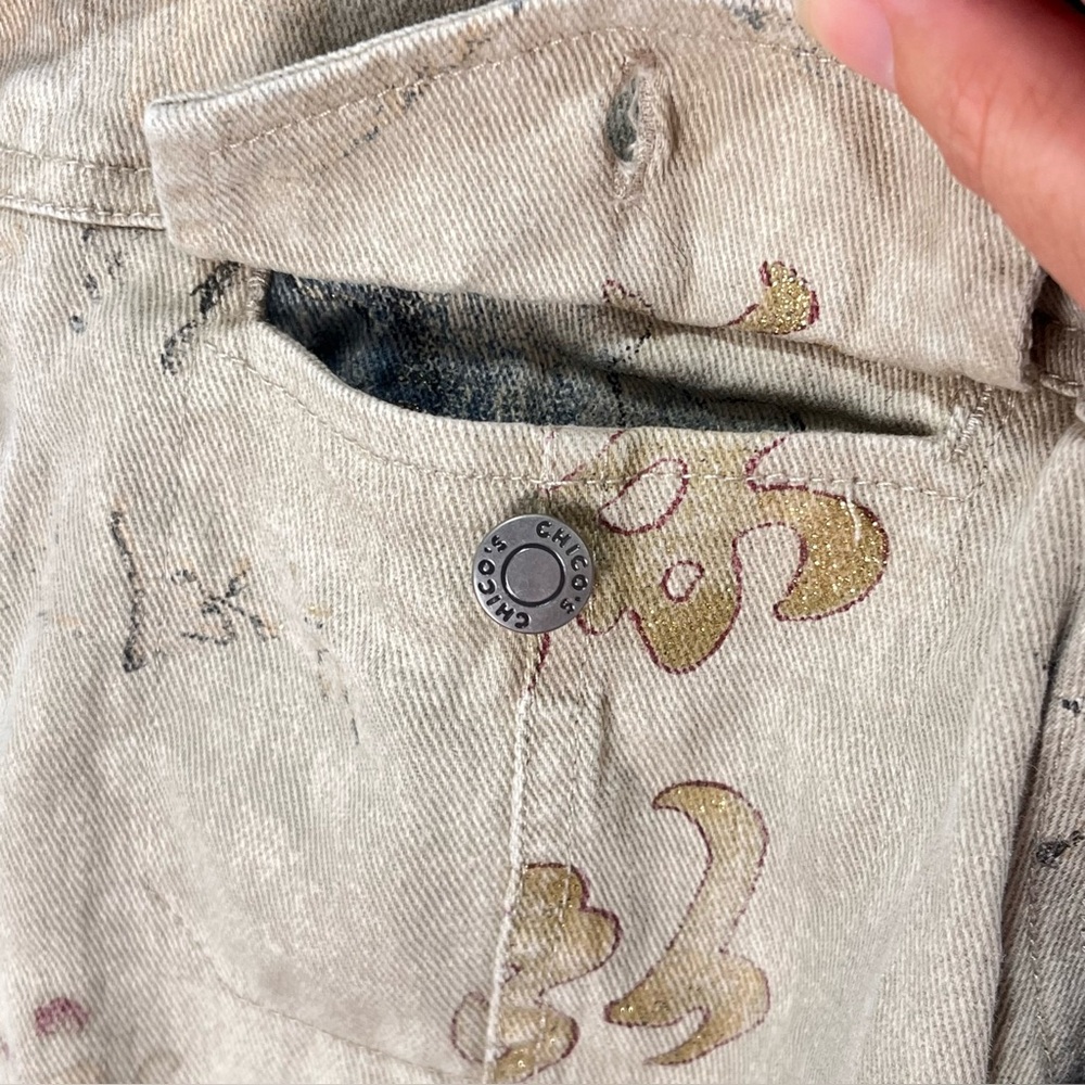 Vintage Denim Jacket Button Down Front Pockets Un… - image 4